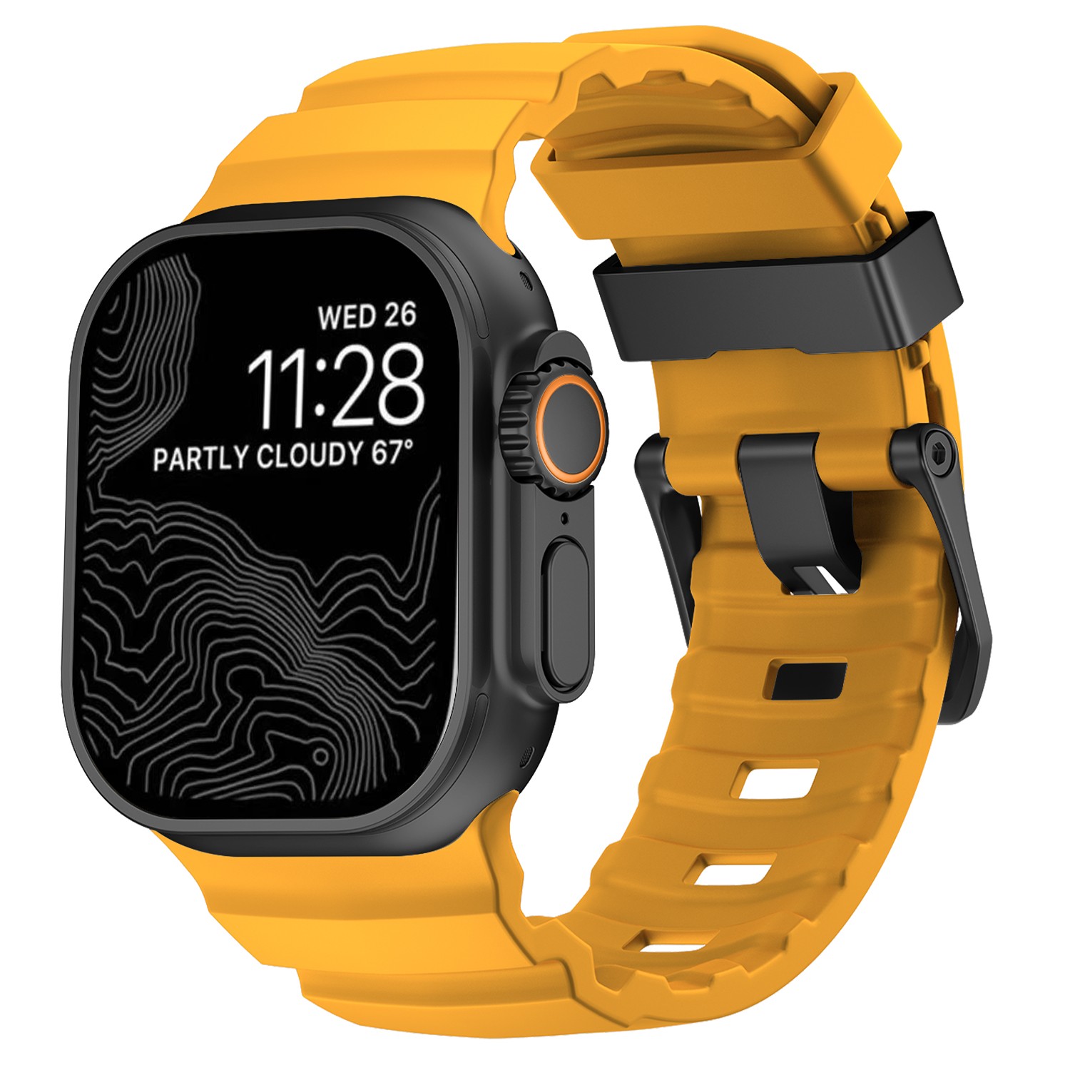 For Apple Watch Series 11/10 46mm/Ultra 3/2/1 49mm/SE 44mm Silicone+Metal Bands