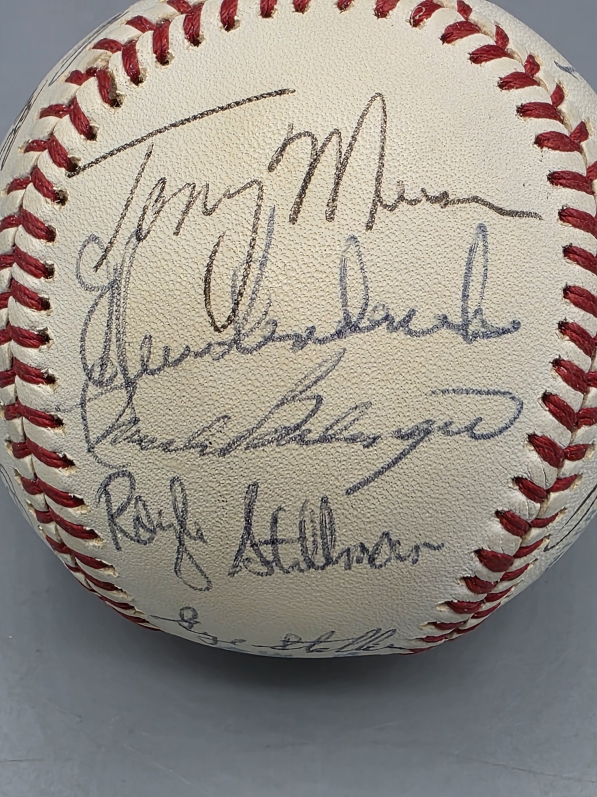 1975 Baltimore Orioles Team Autographed Baseball, 27 Signatures, Brooks Robinson