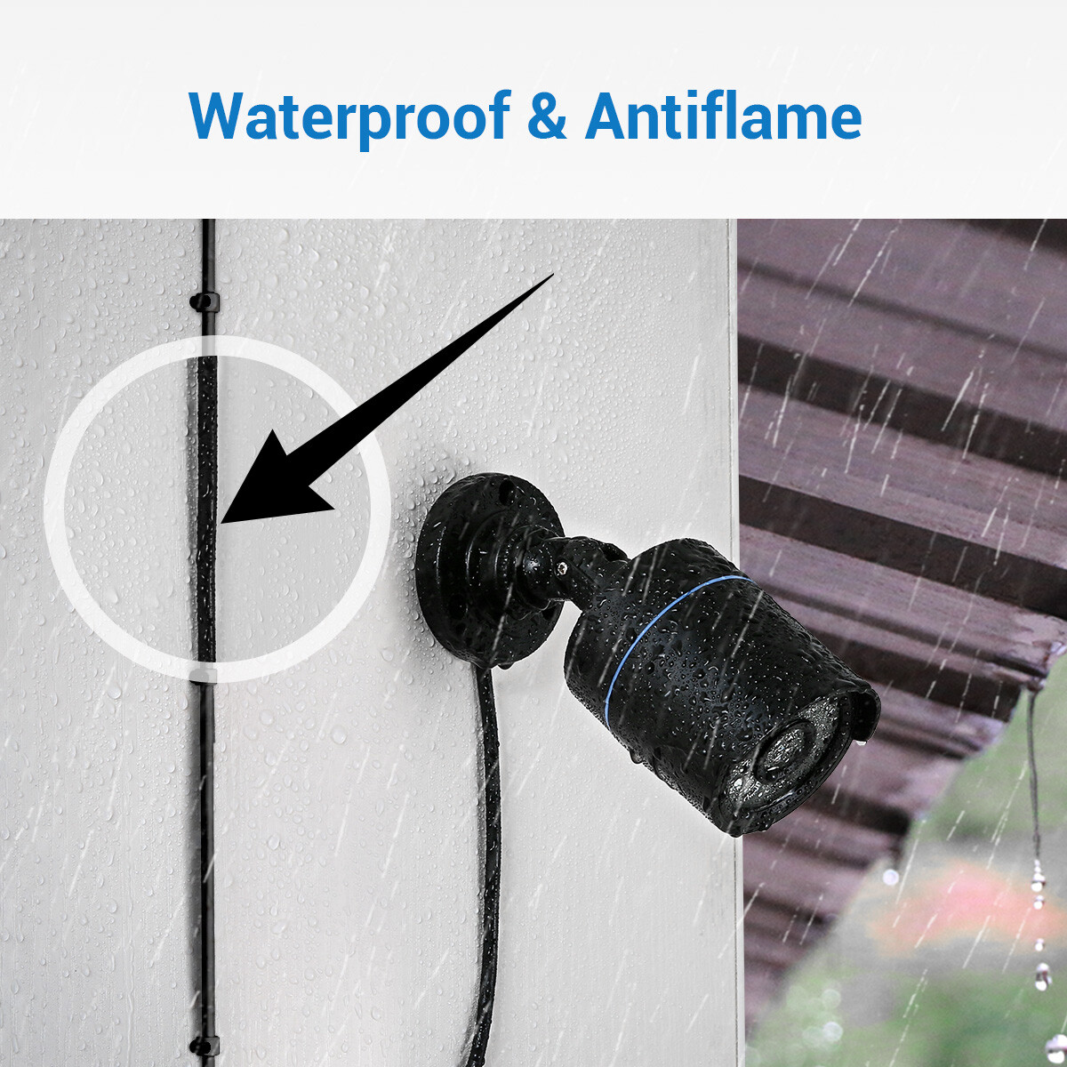 SANNCE 4x 100ft 30m Video Power BNC extend Cable for Security Camera System