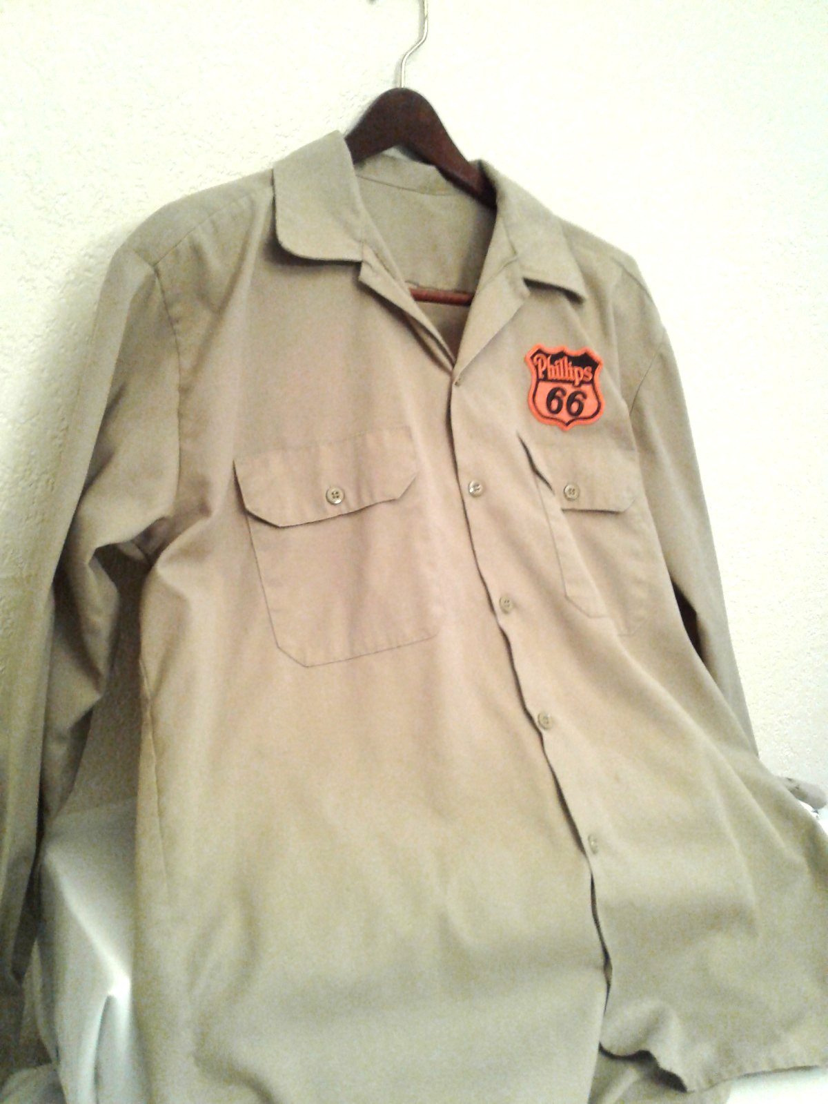 Phillips 66 Service Station Attendant Uniform Shirt, Size Large "Reproduction"