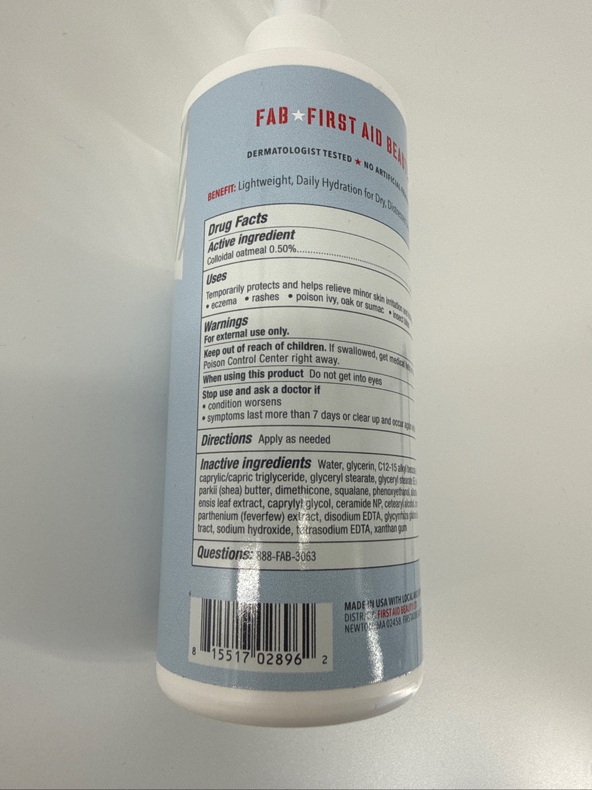 First Aid Beauty - Ultra Repair Body Lotion Colloidal Oatmeal NEW 10 oz Exp 3/26