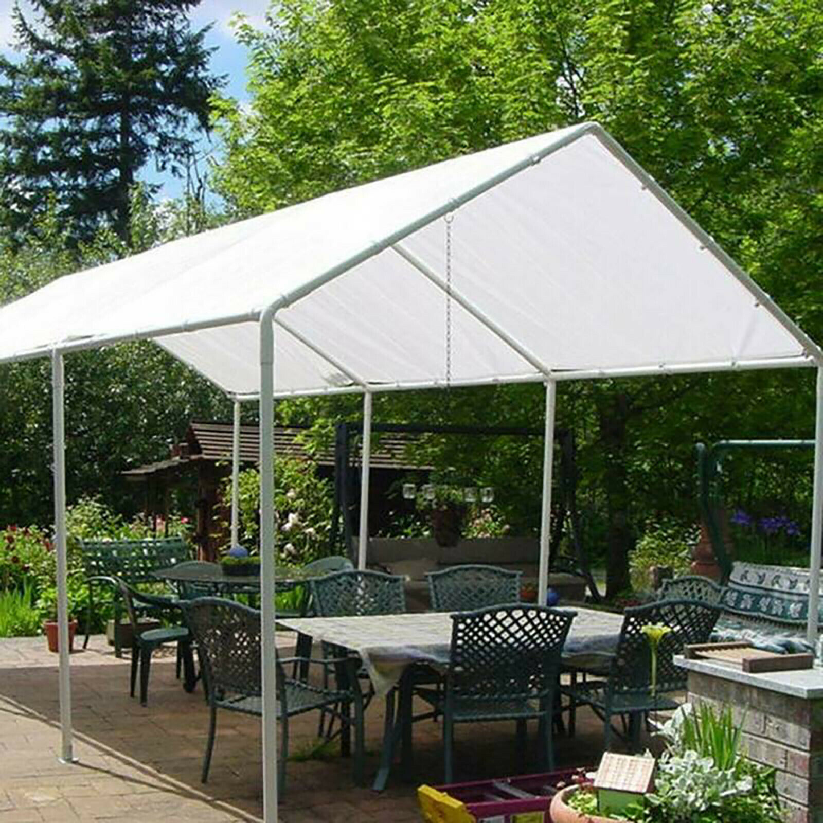 30'x20' Large 20Mil PVC Tarp Extreme Heavy Duty Coated Tarpaulin Canopies Shade