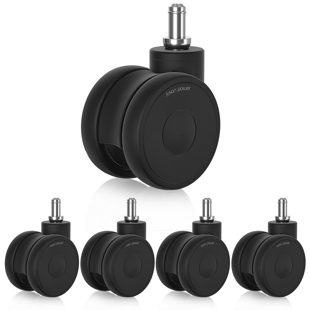 5PCS Office Chair 2.5" Casters Heavy Duty Rubber Swivel Wheels Replacement