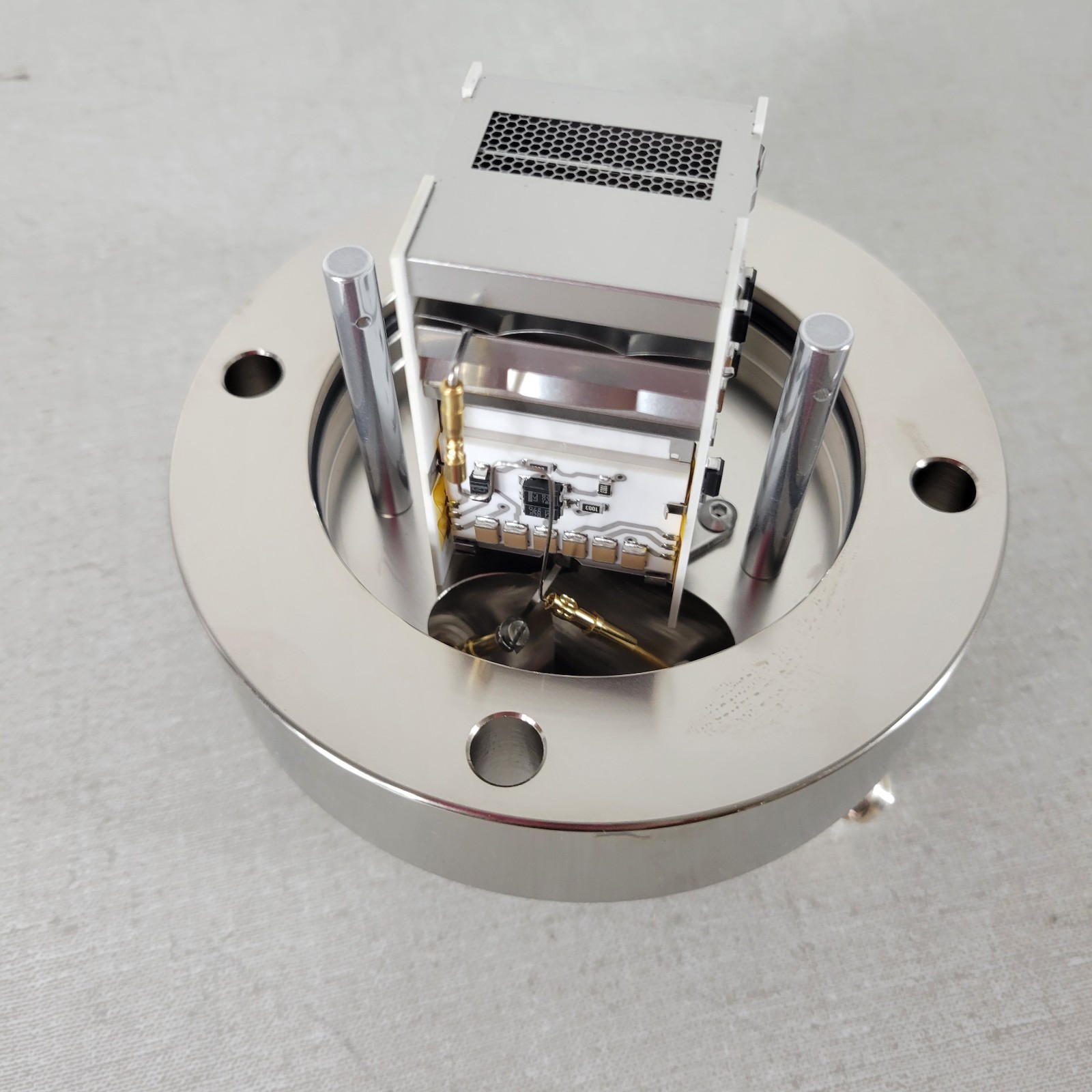 Lot of 2 Bruker UHV-Compatible XY Stage High Vacuum Mass Spectrometer Chamber