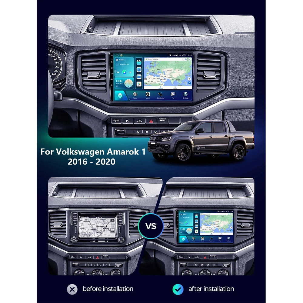 For Volkswagen Amarok 1 2016-2020 Stereo Carplay Car Radio Multimedia GPS Screen