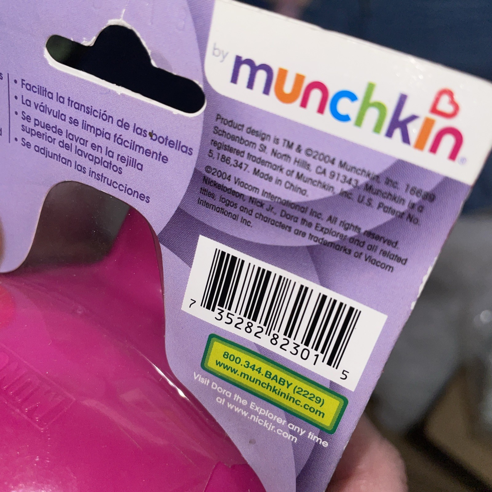 Munchkin Dora the Explorer Insulated First Spill Proof Cup 6oz NOS NEW