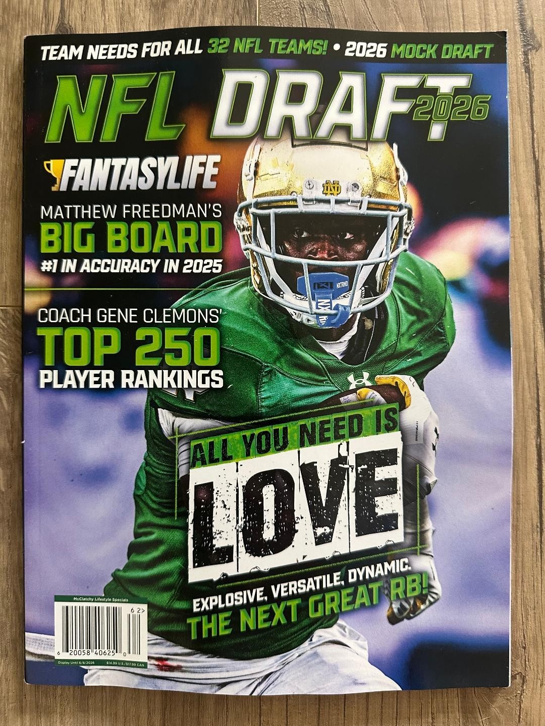 2026 NFL DRAFT GUIDE McClatchy Special Edition Magazine ALL YOU NEED IS LOVE New