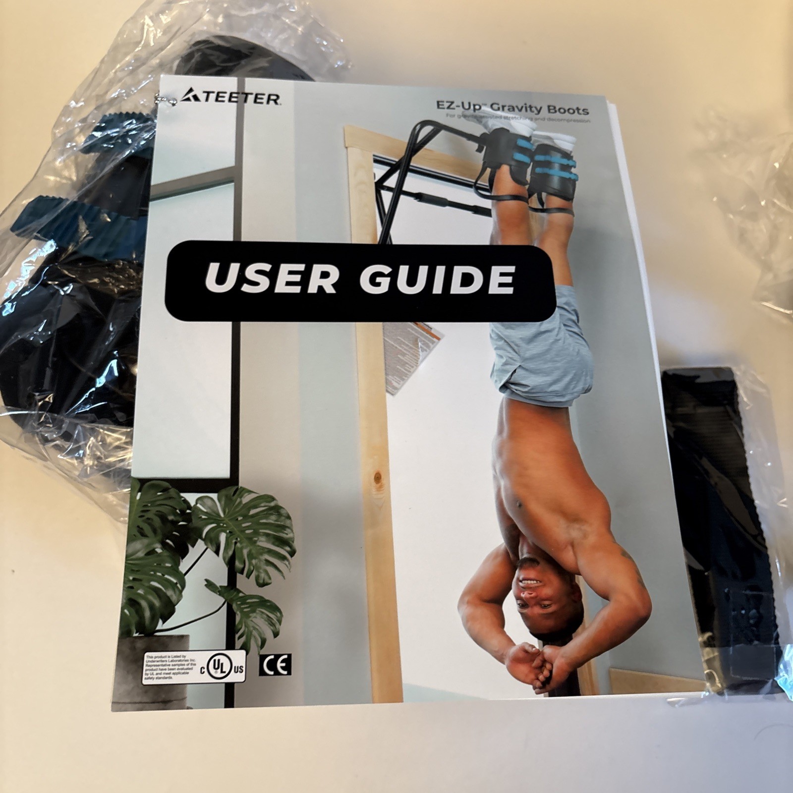 Teeter EZ-Up Gravity Boots for Inversion Decompression Stretching OPEN BOX