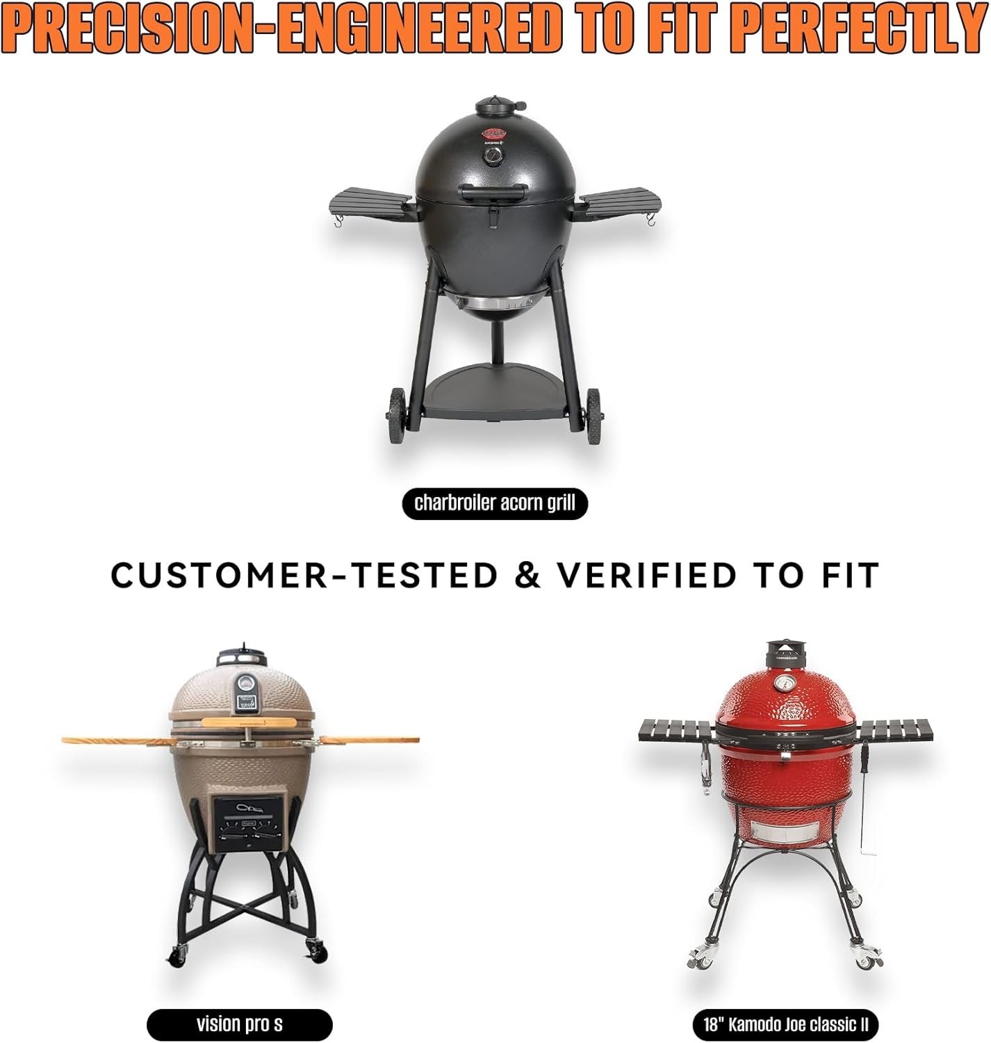 Charcoal Firebox Set, Stainless Steel Charcoal Ash Basket with Heat Deflector...