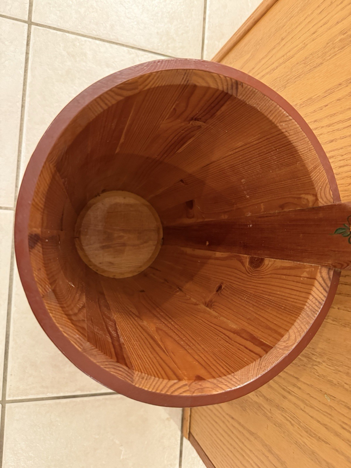 VTG Wood Umbrella Cane Plant Stand Handcrafted Painted Country Farmhouse 24"