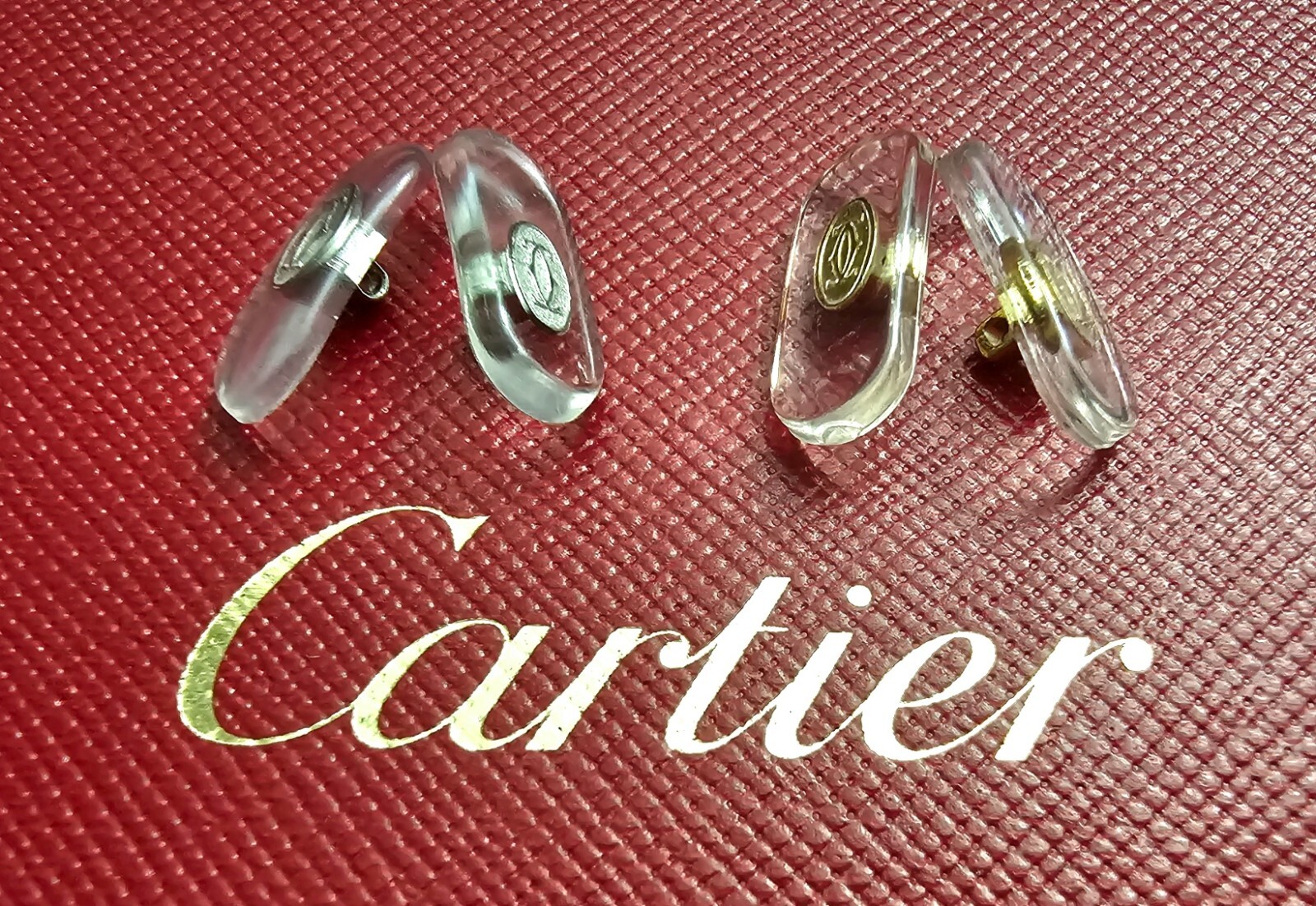 Authentic Cartier Eyeglasses Nose Pads Replacement Large + Free Screwdriver