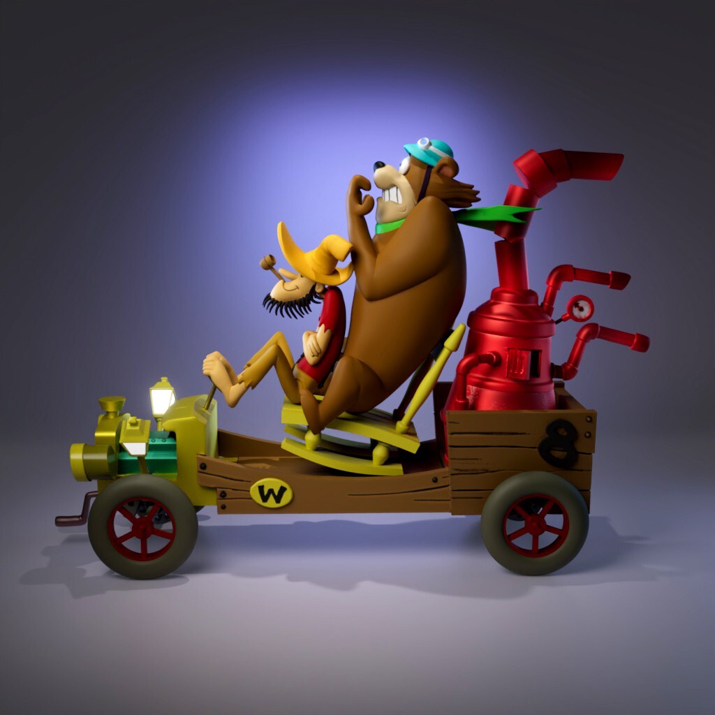 UNPAINTED Wacky Races Arkansas Chug-A-Bug 3D Printed Model Kit UW