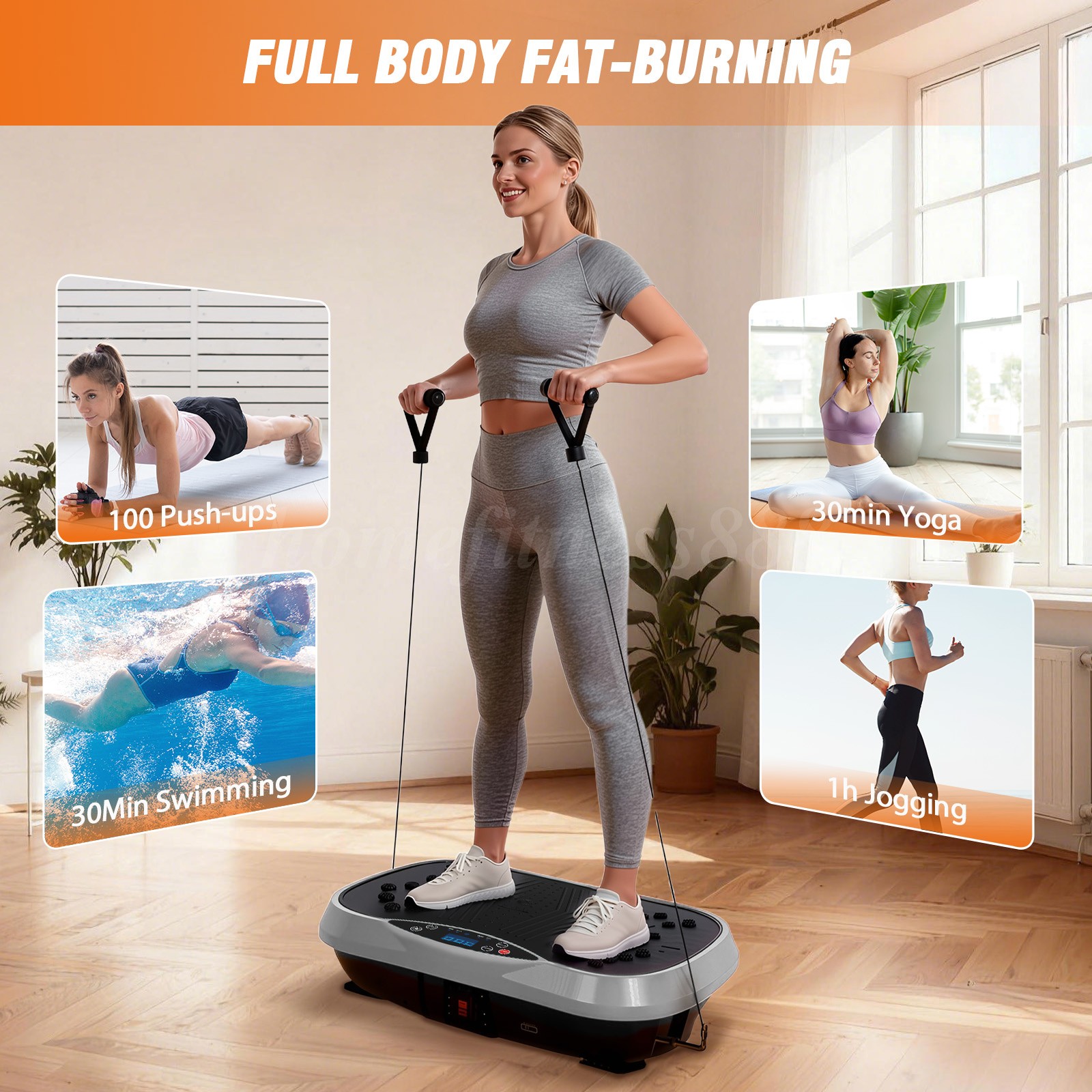 Vibration Plate Exercise Machine for Weight Loss & Lymphatic Drainage Fitness US