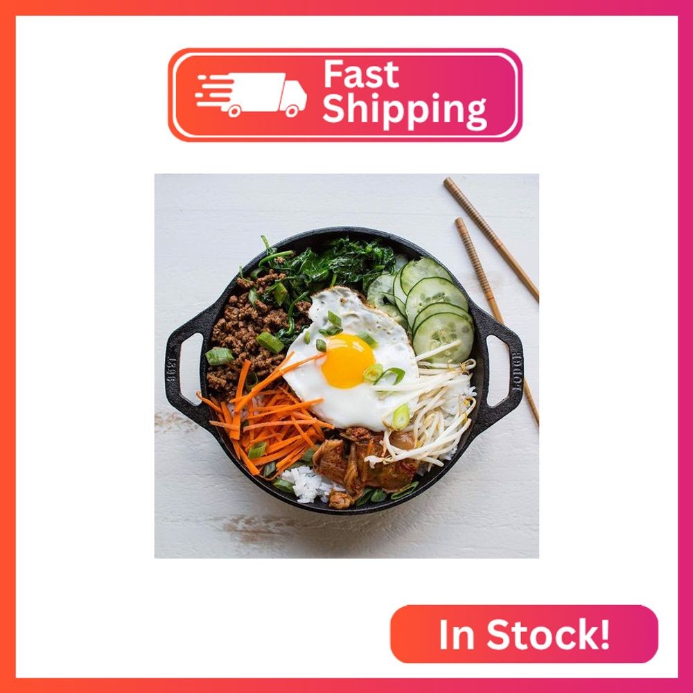 Lodge Pre-Seasoned Cast Iron WOK - Dual Assist Handle - Use in the Oven, on the