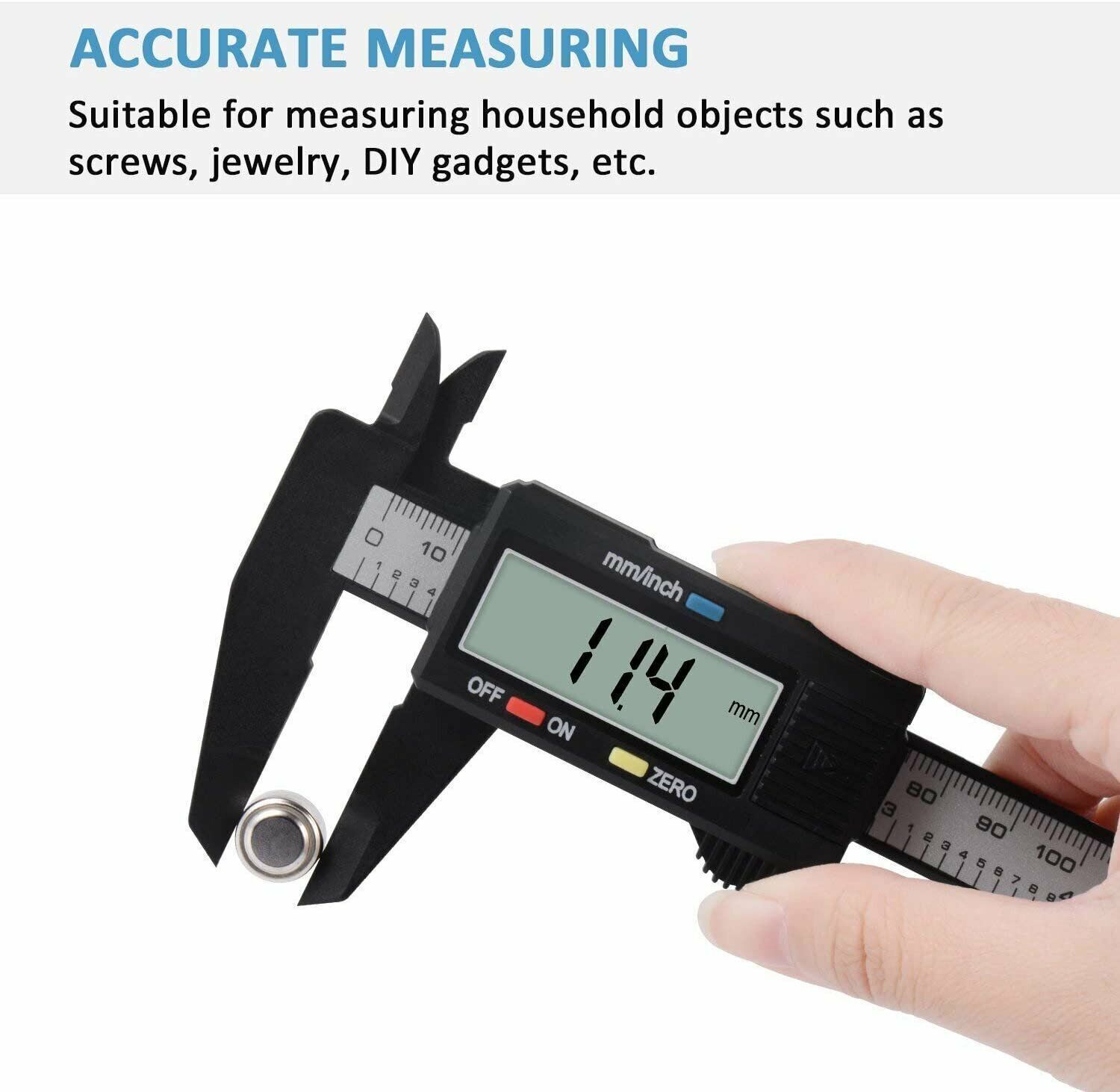Digital Caliper 6" 150mm Micrometer LCD Gauge Vernier Electronic Measuring Ruler