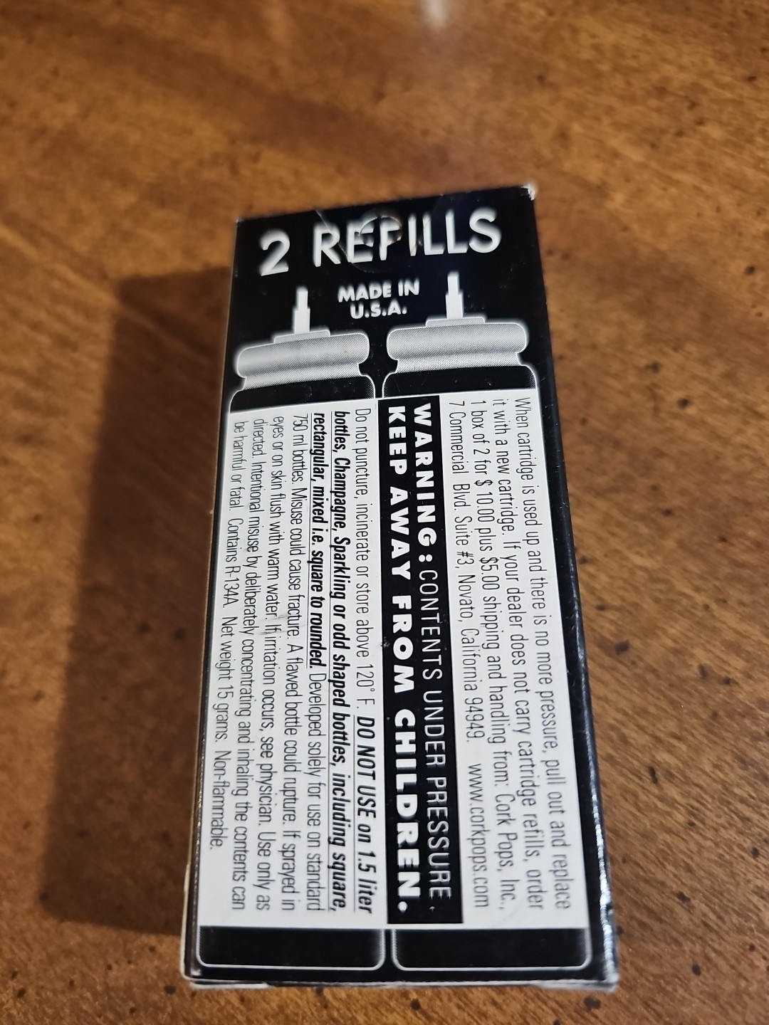 Cork Pops Refill Cartridges, 2-Pack, NOS