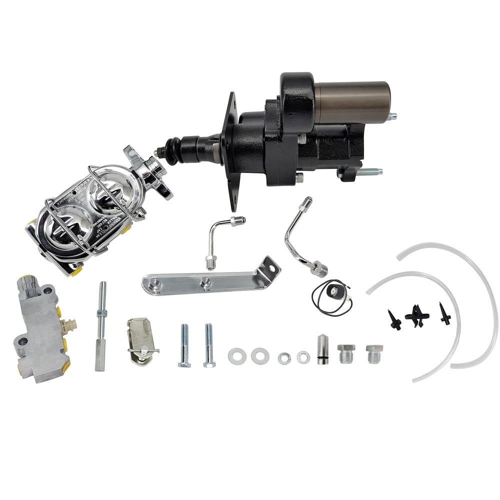 Power Brake Booster Hydrobooster Chrome Master Kit Universal Hydraulic Disc/Disc