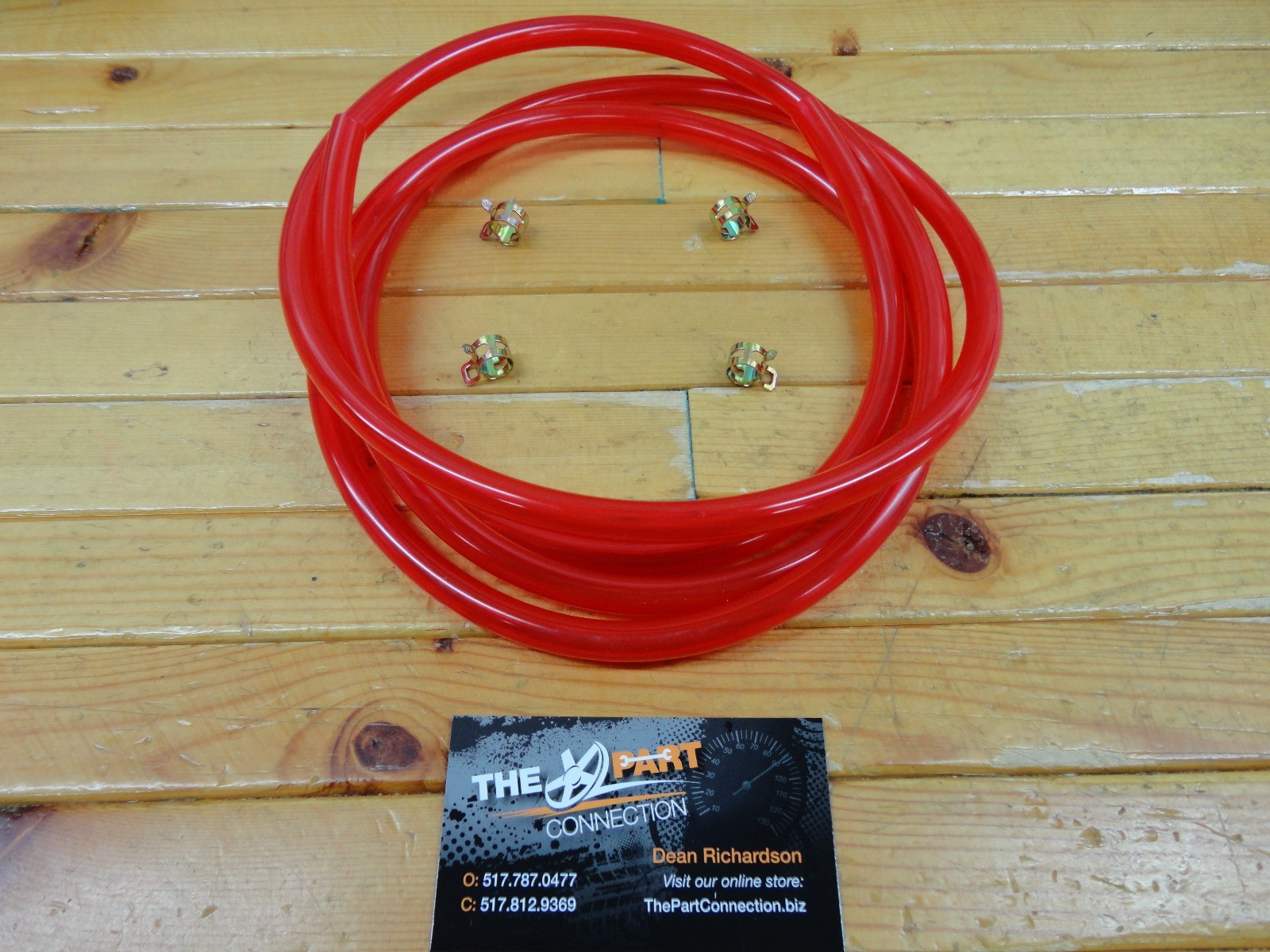RED 1/4" ID FUEL LINE KIT SNOWMOBILE DIRT BIKE QUAD MOTORCYCLE GO KART GOLF CART