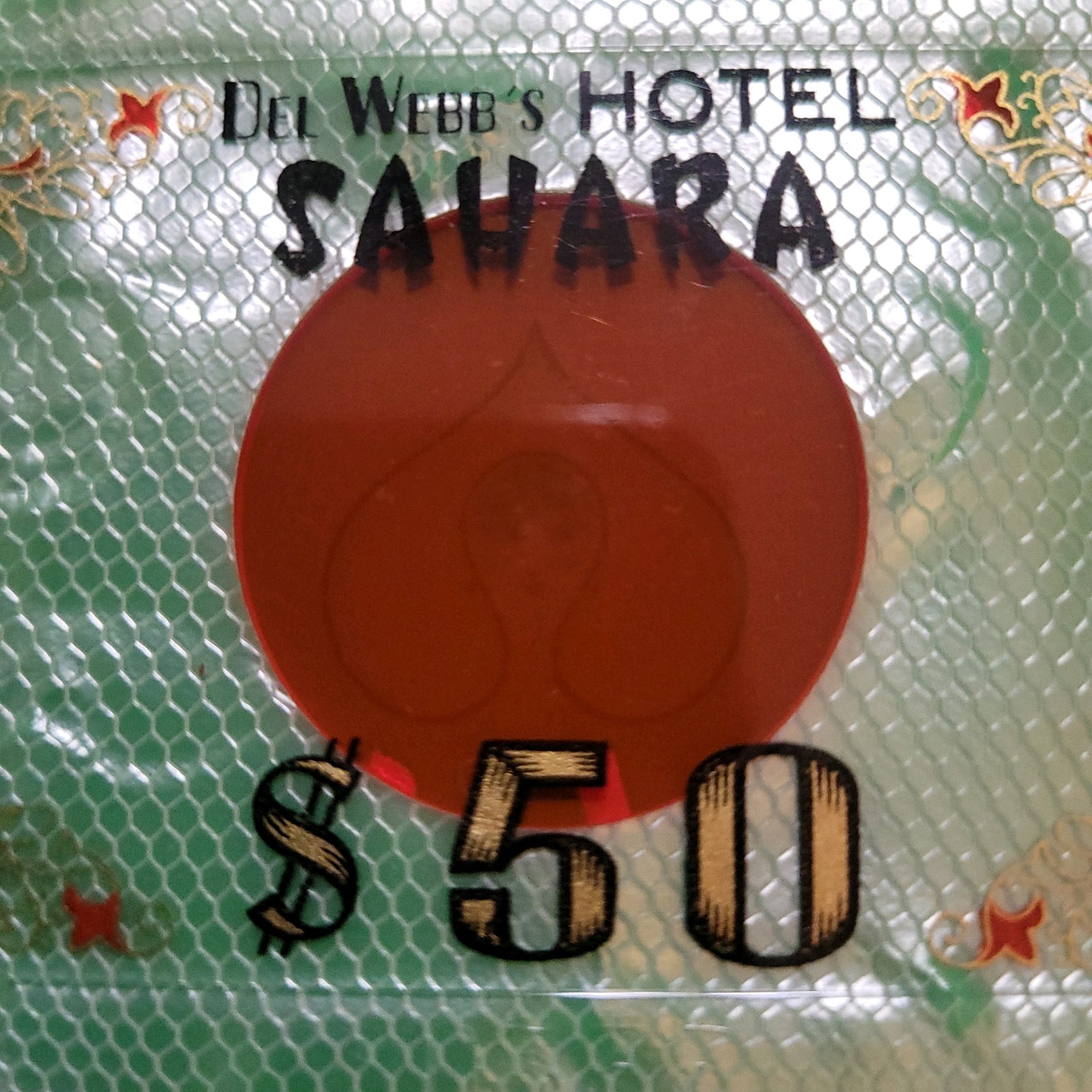 Sahara Casino Las Vegas $50.00 Baccarat Plaque