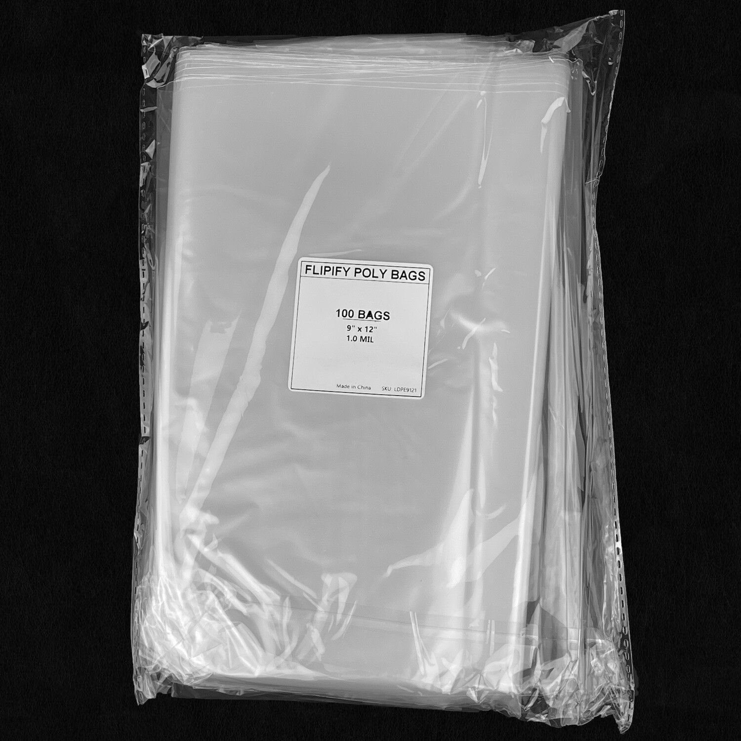100 CLEAR POLY BAGS Large Plastic Packaging Open Flat Packing T-Shirt Apparel