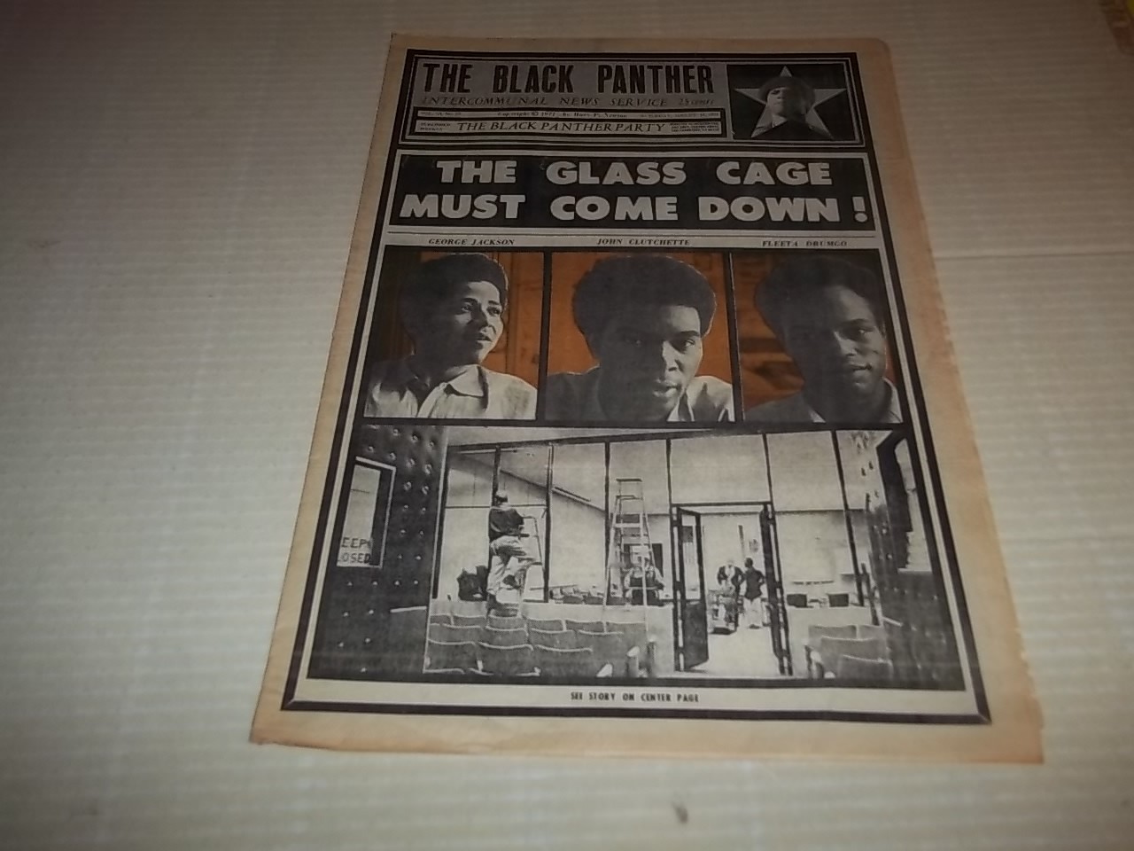 Black Panther Newspaper  Aug 14, 1971  George Jackson, Angela Davis VG