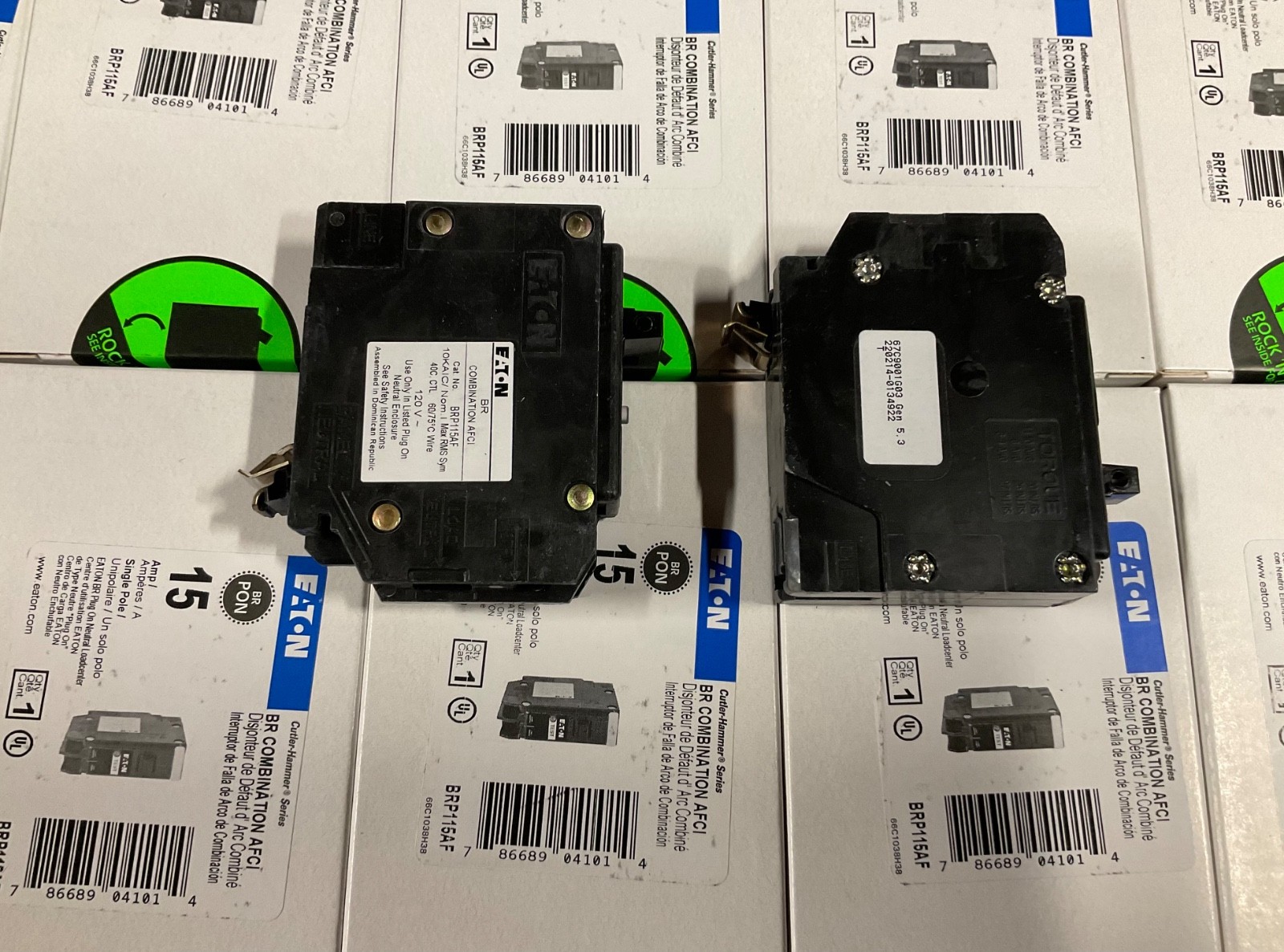 10PCS CUTLER HAMMER EATON BRP115AF 15A AFCI PLUG ON NEUTRAL NEW IN BOX