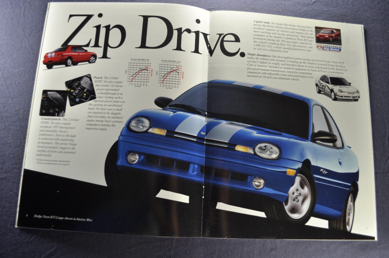 1999 Dodge Neon Catalog Brochure R/T Sport Coupe Excellent Original 99