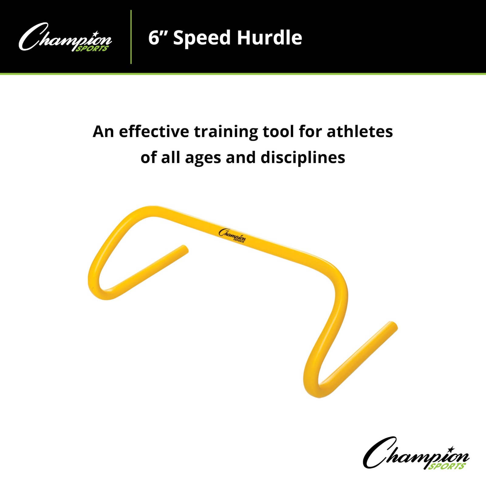 Yellow 6 Inch Speed Hurdles For Agility Jump Training Adjustable Spacing