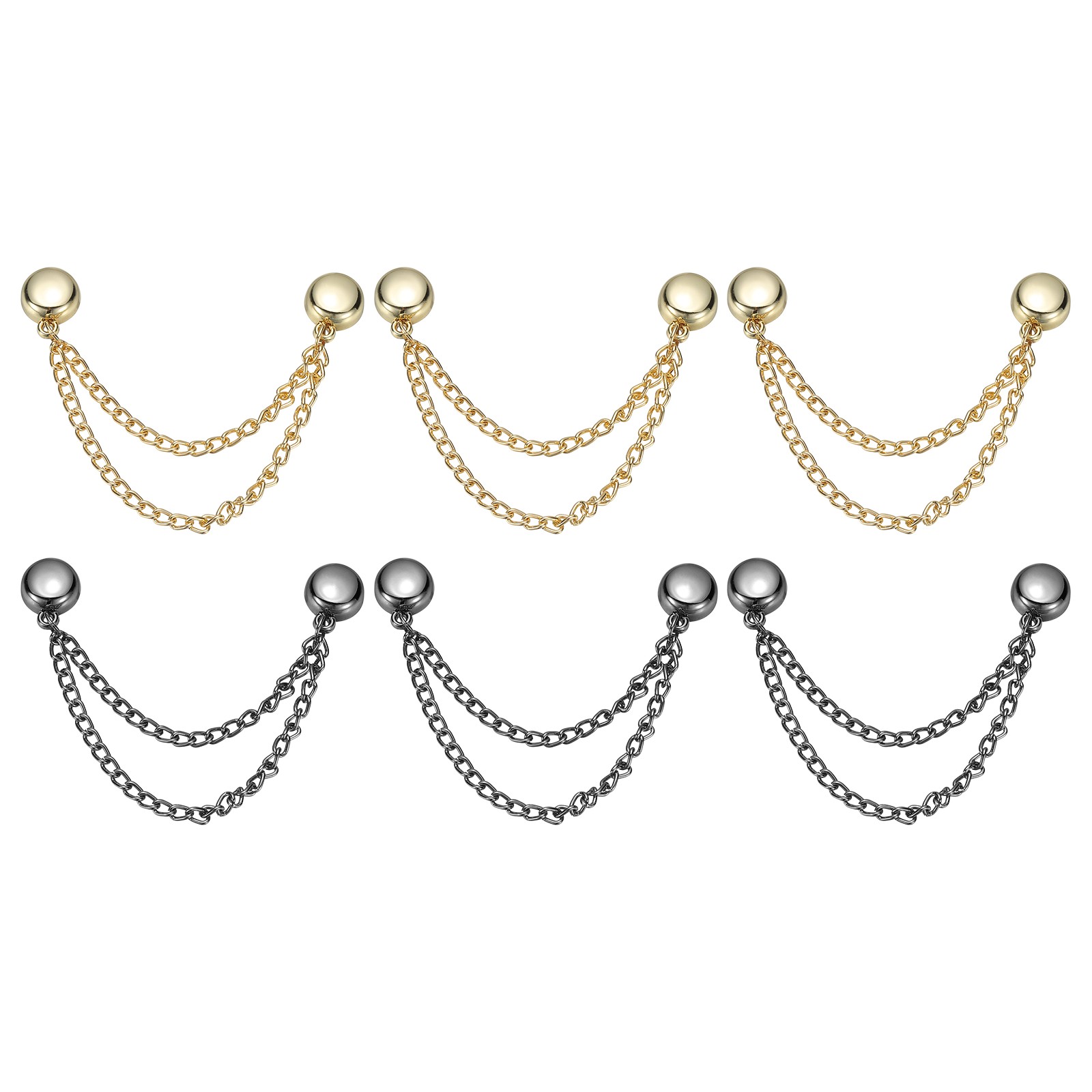 Metal Magnetic Clothing Clips, Magnetic Button Clips,Gold,Black