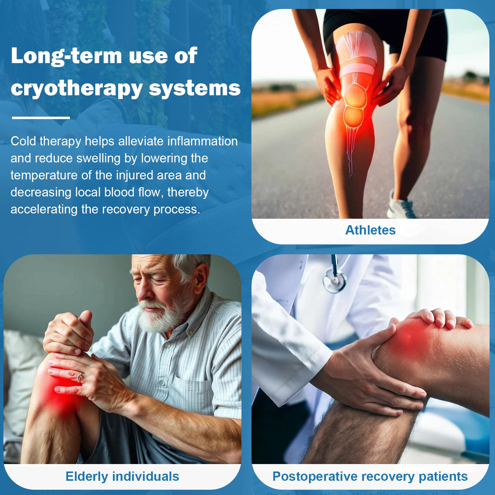 Cold Therapy Machine with Programmable Timer, Ice Machine for Knee after Surgery