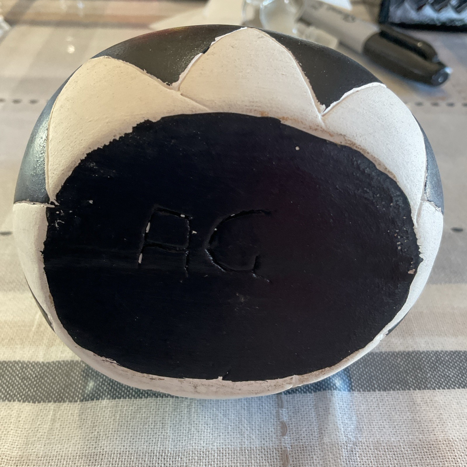 Pottery Wedding Vase Signed By Artist AG