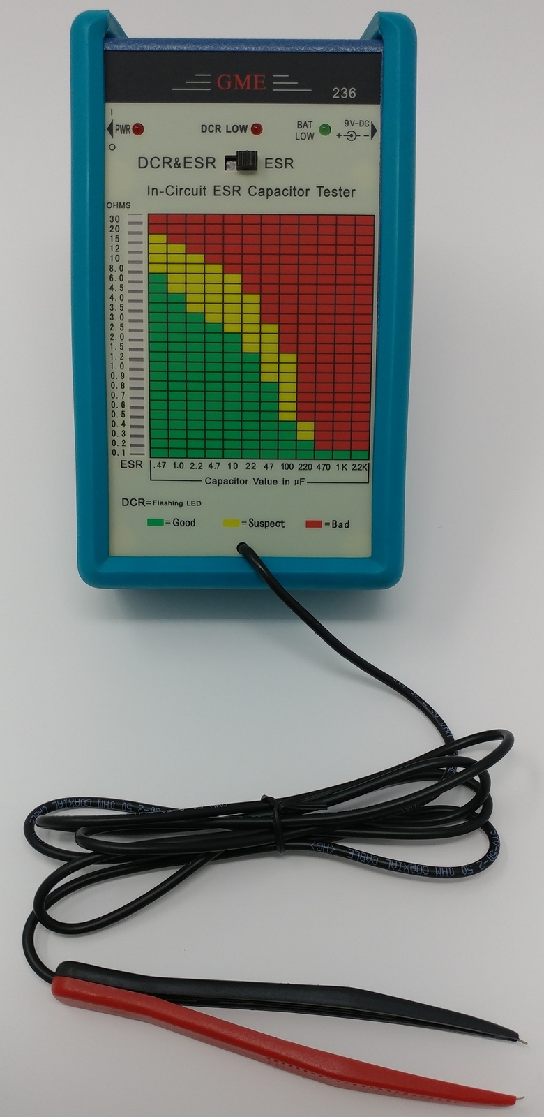 GME Professional In-Circuit ESR Capacitance Meter Capacitor Tester USA Support
