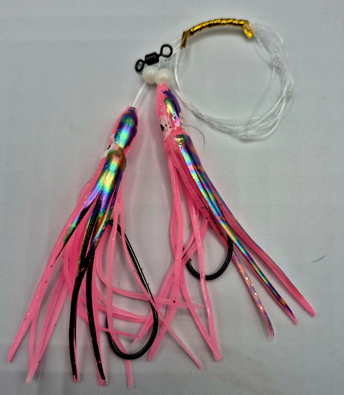 5 Pack: High/Low Rig, Hi/Lo Rig, Fluke Rig, Flounder, Sea Bass, Hoochie Skirts