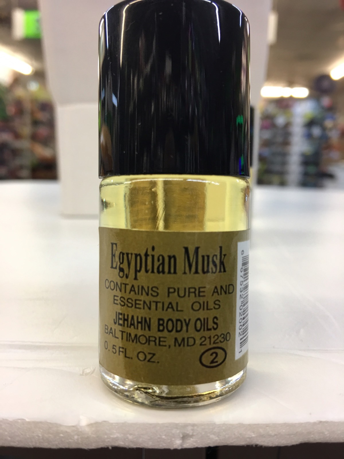 Egyptian Musk Body Oils Yellow 3 x 1/2 oz Bottles New with Box