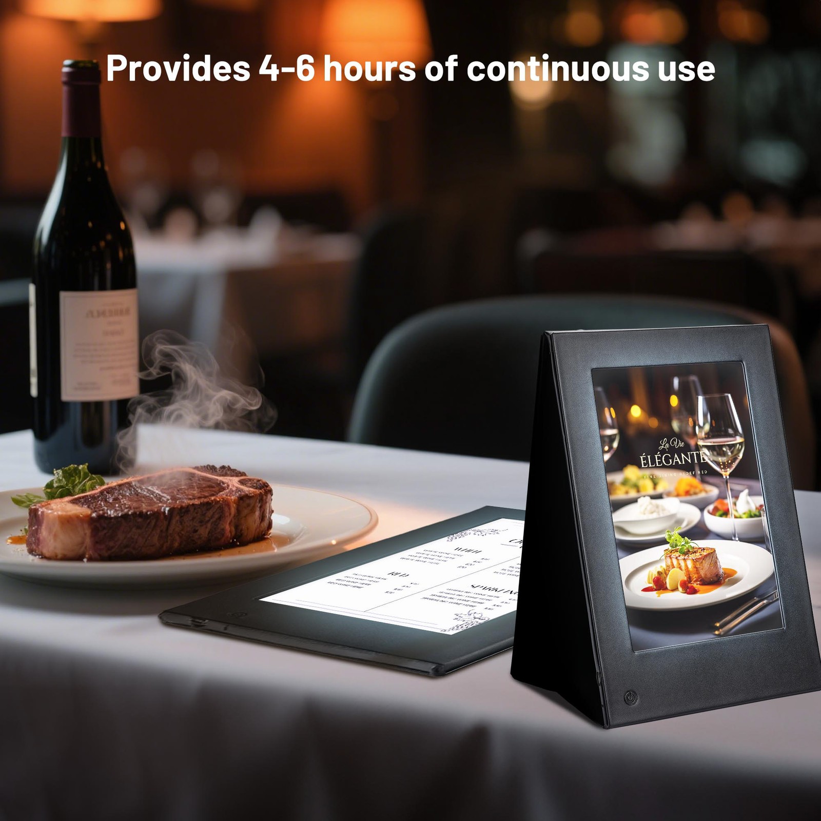 WeChef Set of 2 LED Backlit Menu Holder Cover Table Tent Fits A5 Size & 8"x11"
