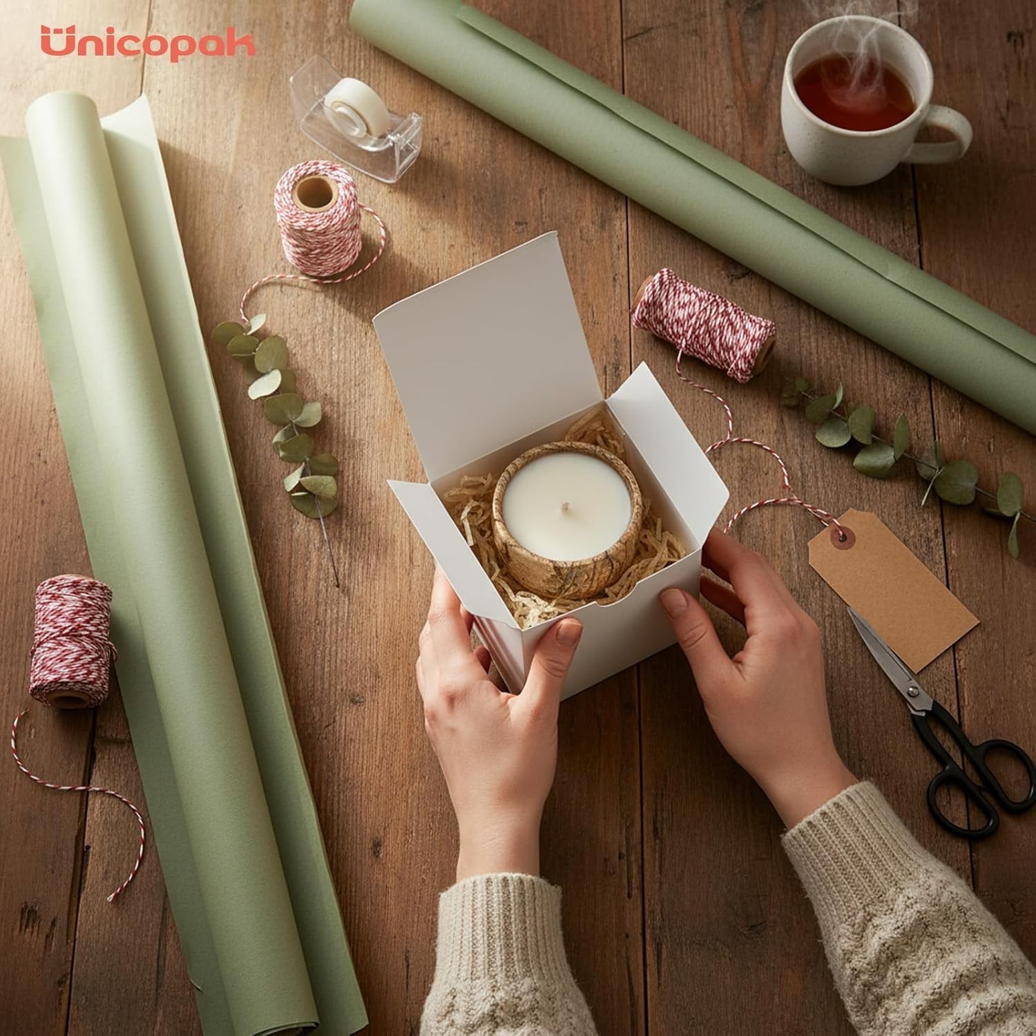 10 Pack 4X4X4 Small Gift Boxes, White / Black Gift Boxes with Lids for Presents