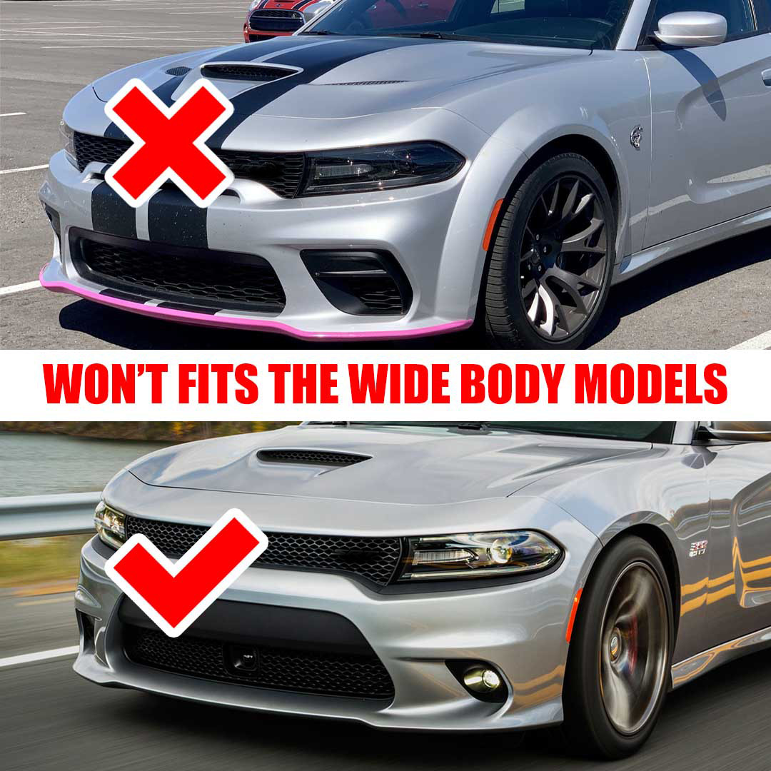 For Dodge Charger 15-21 SRT-Style Matte Black Front Bumper Splitter Spoiler Lip