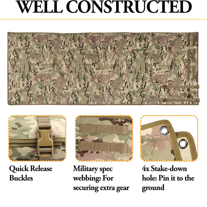 Tactical Shooting Mat Molle Non-Padded Shooting Mat Prone Roll-up Shooter Mats