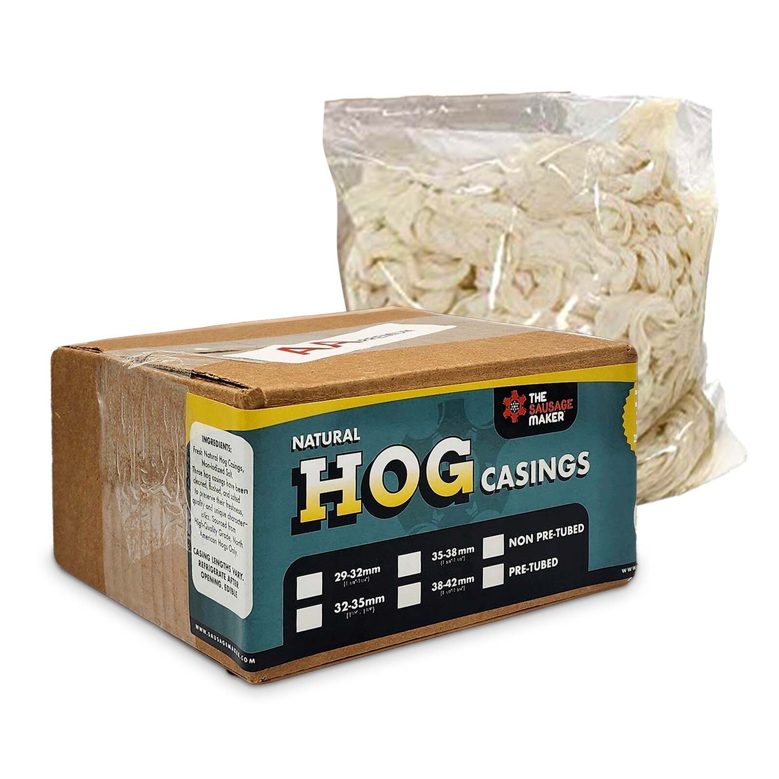 The Sausage Maker Natural Hog Sausage Casings Grade-A Edible Skin Whole Hank