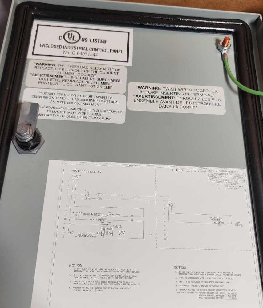 Berner International Enclosed Industrial Control Panel SLC07-1072AA-BK *PI