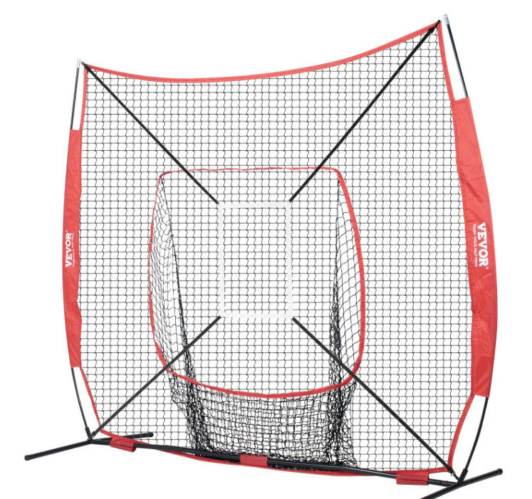 VEVOR 7x7 ft Baseball Softball Practice Net Hitting Batting Training Carry Bag