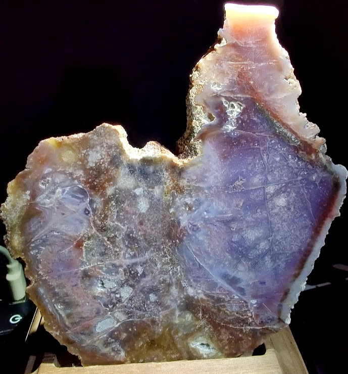 Epic 6" Slab of Rare Burro Creek Agate, Intricate Details & Great Purple Tones