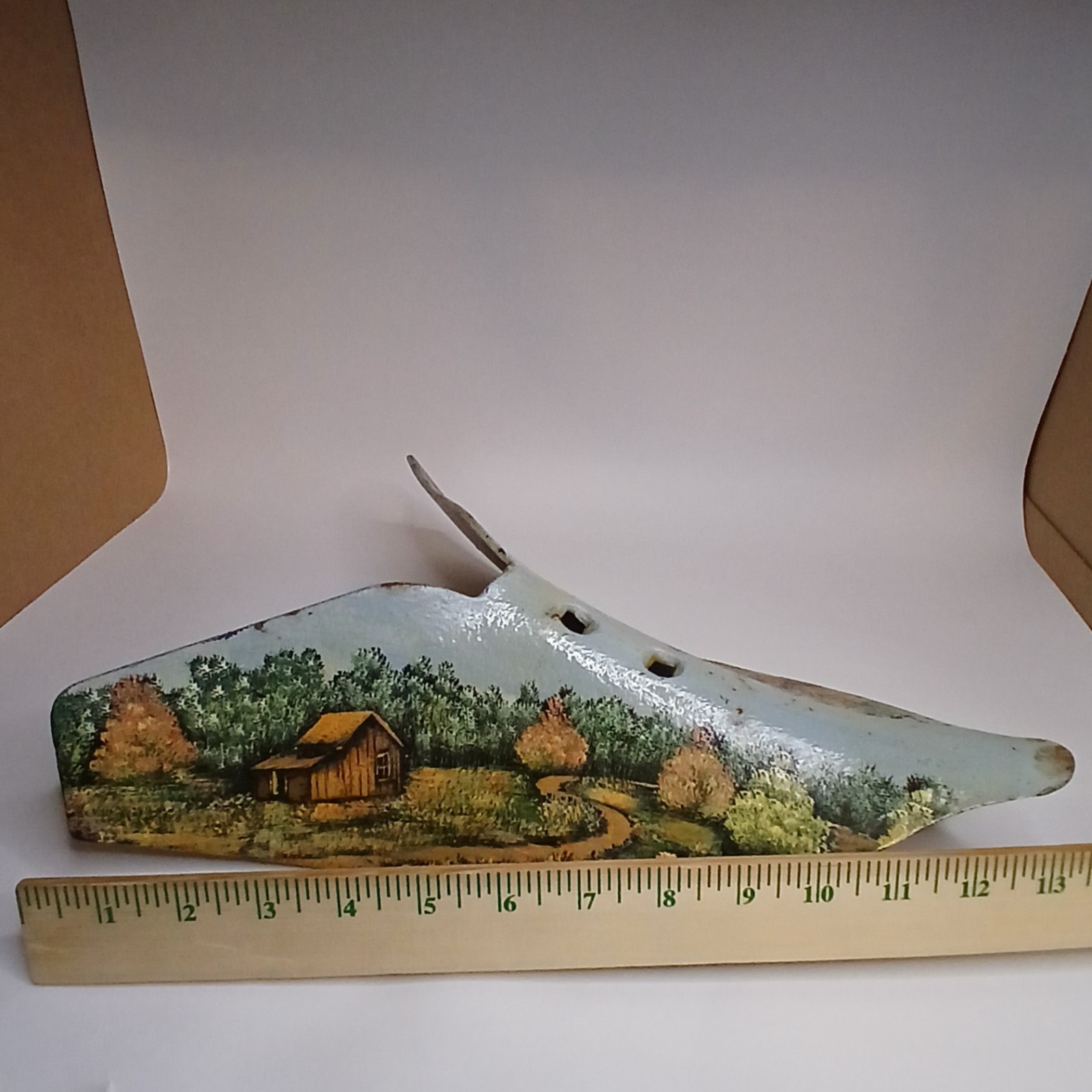 Vintage Hand Painted Butterfly Shape Cultivator Potato Digger