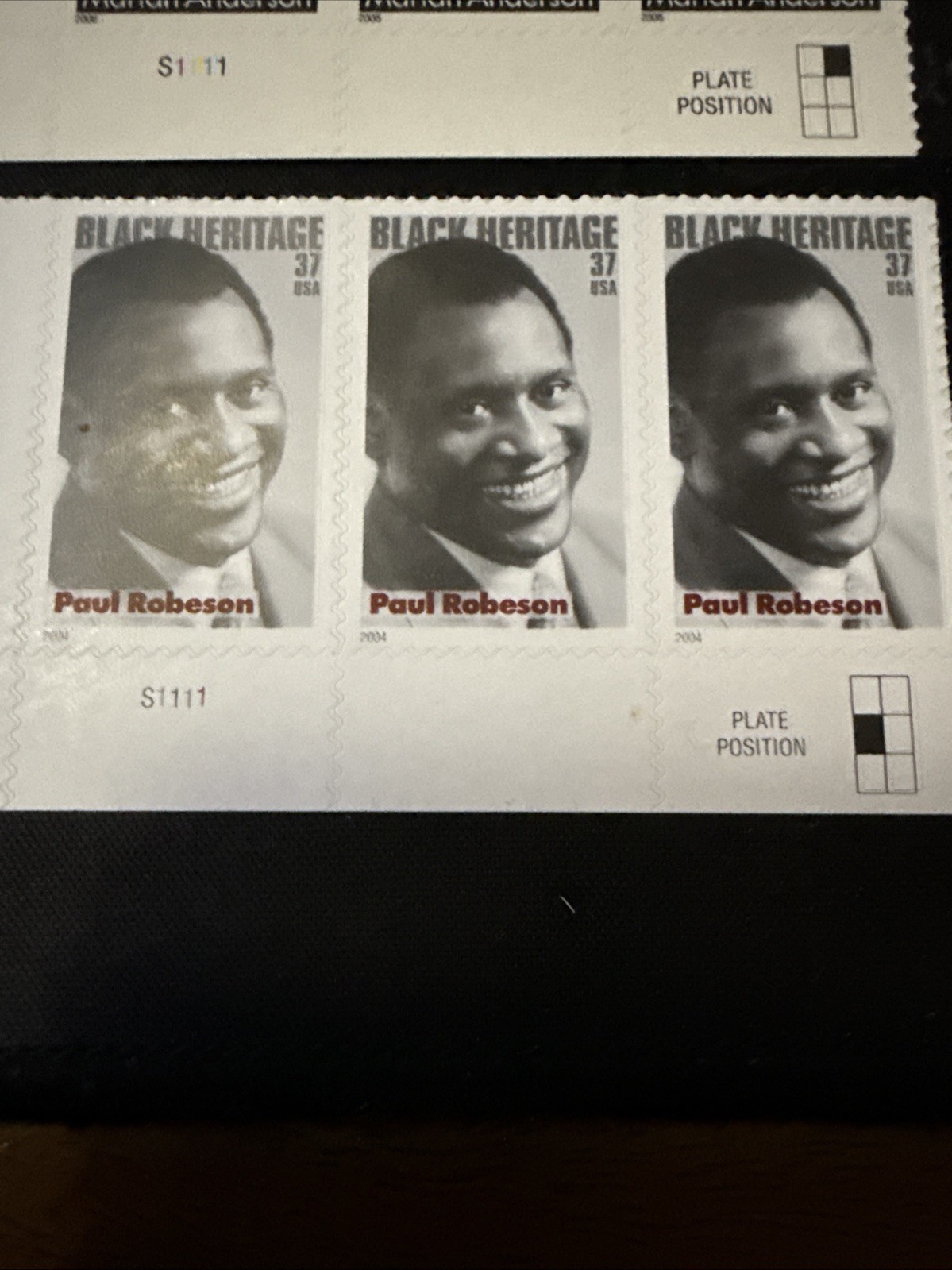 USA Stamps Famous People Including Ronald Reagn James Baldwin MNH Blocks of 3
