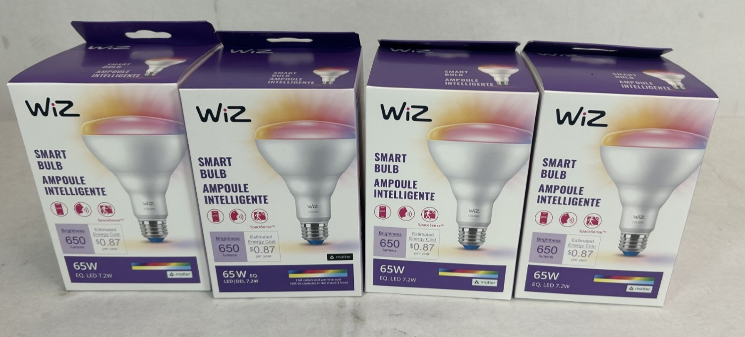 Lot of 4 -WiZ-603456 - WiZ Color BR30- FREE SHIPPING