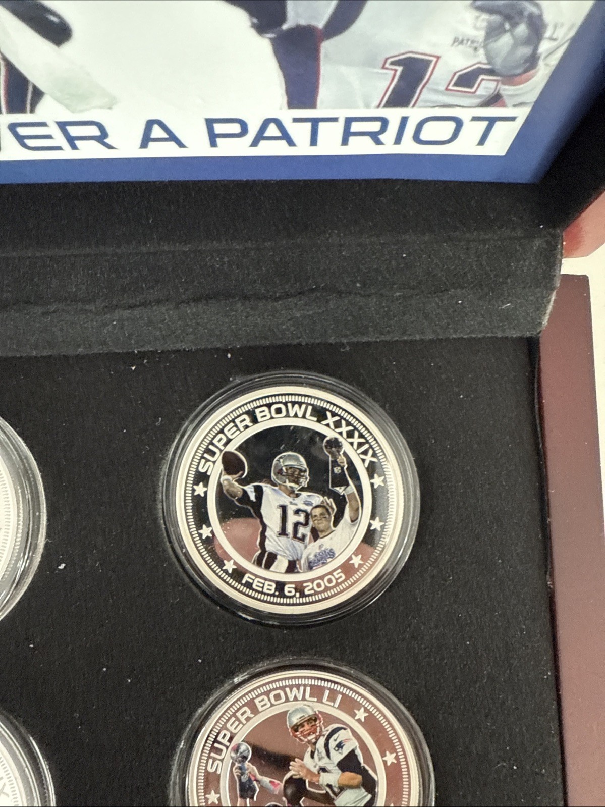 RARE Tom Brady Patriots Proof 8-Coin Dollar Collection Bradford Exchange Mint