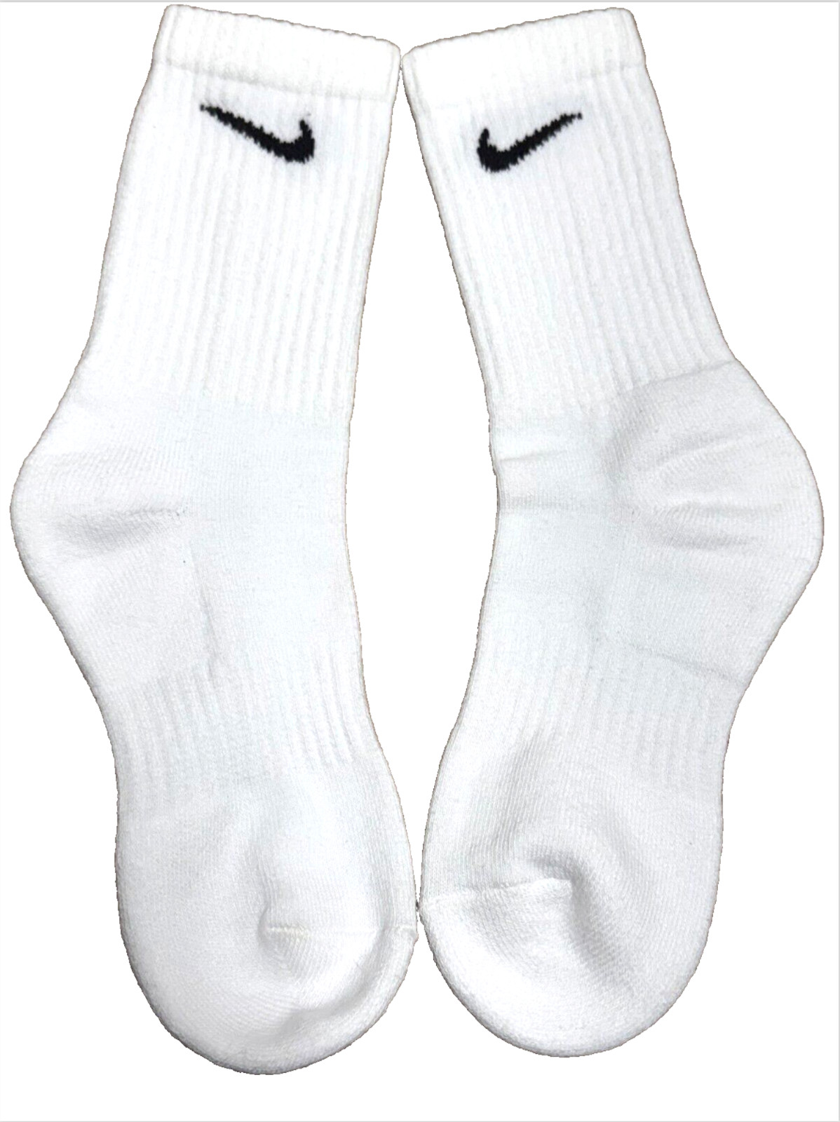 AUTHENTIC Nike Women's Everyday Training Crew Socks 6-PAIRS WHITE MEDIUM 6-10