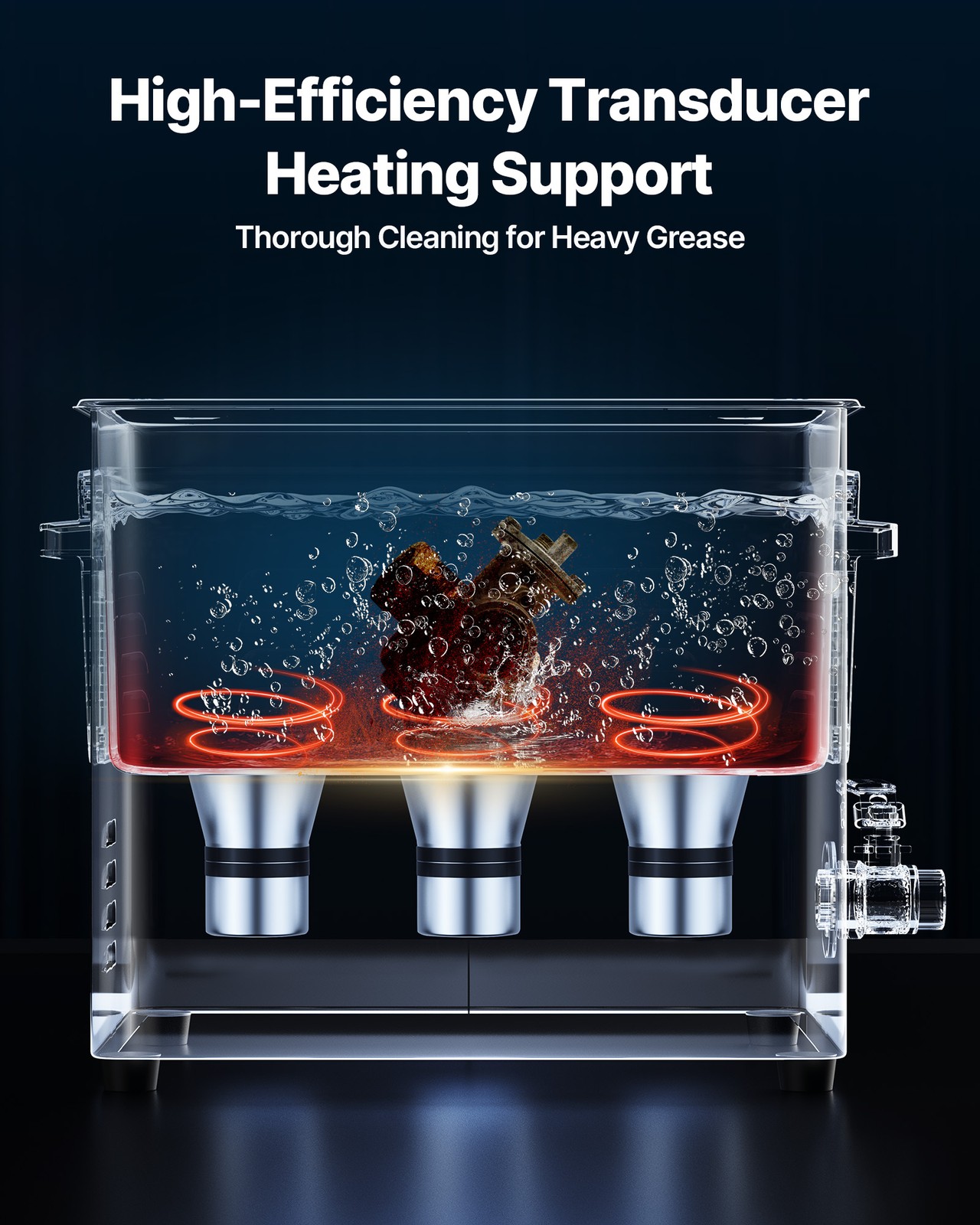 VEVOR 10L Ultrasonic Cleaner Machine with Cleaning Basket & Digital Display 180W