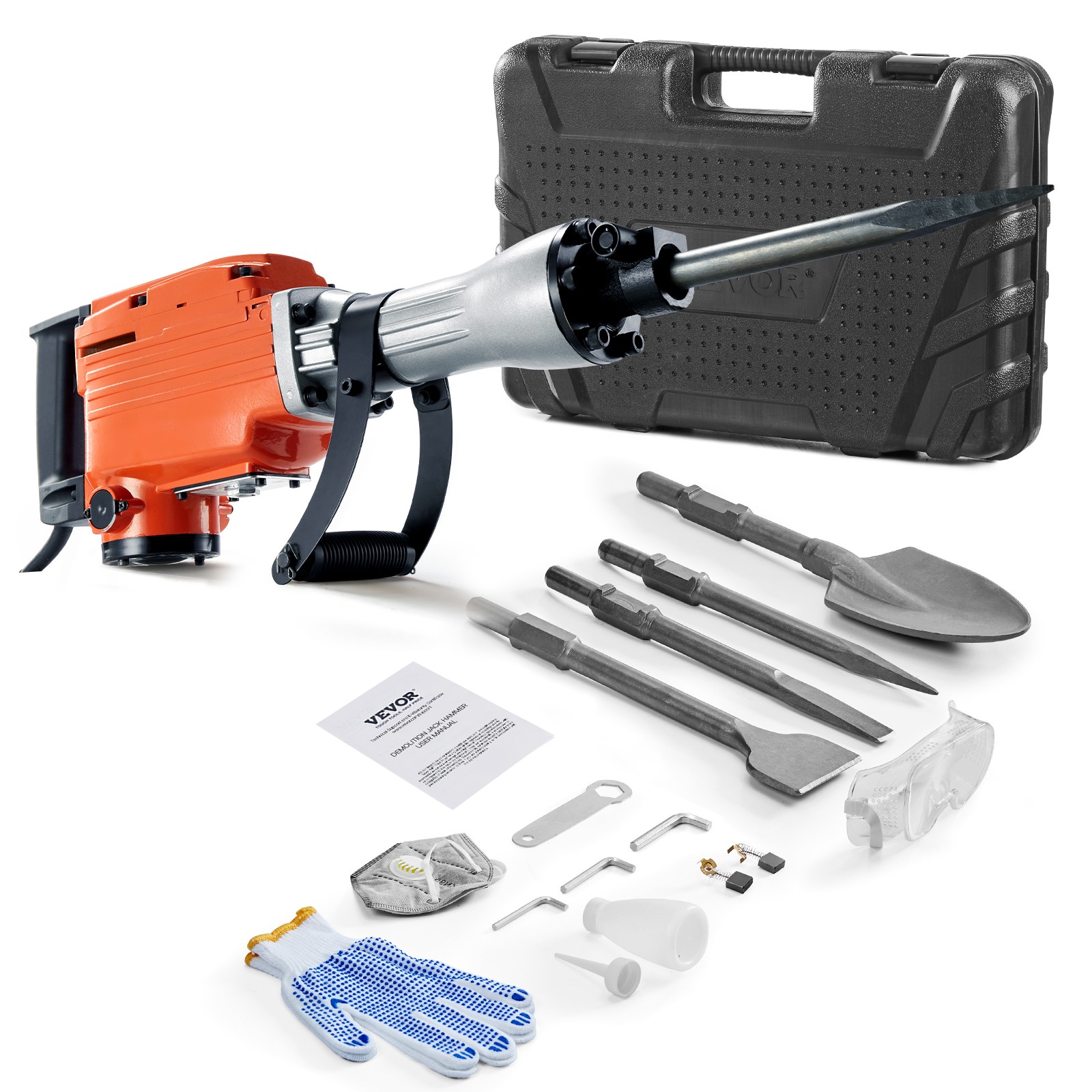 VEVOR Demolition Jack Hammer Concrete Breaker 2200W Electric Hammer