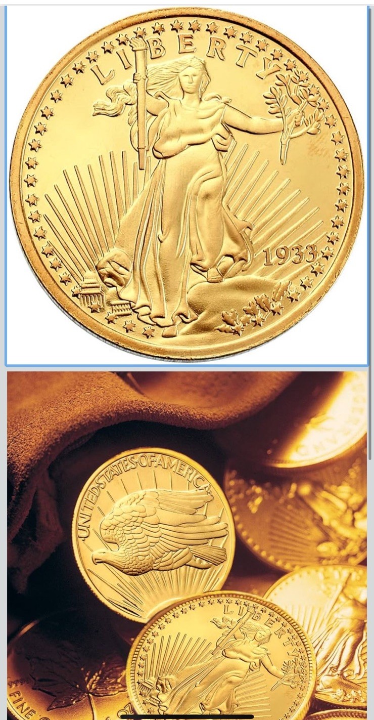 #1 SAINT ST. GAUDENS American Coin Treasures 1933 P $20 Gold Double Eagle 24kt